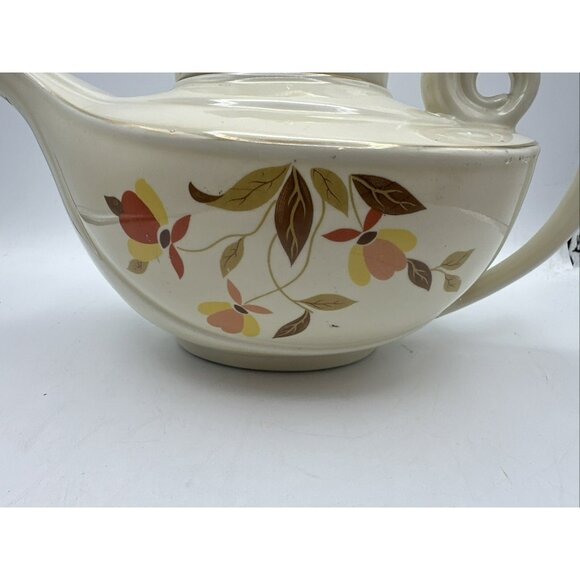 Aladdin Tea Pot Hall Autumn Leaf with Lid and Infuser Vintage MCM - Picture 2 of 15